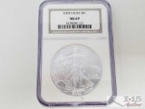 .999 Fine Silver 2003 $1 Walking Liberty 1oz Coin - NGC Graded