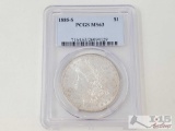 1885-S Morgan Silver Dollar - PCGS Graded