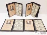 4 World Reserve Monetary Exchange Folders of Uncut $2 Bills