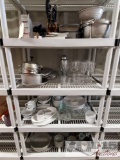 Assorted Kitchenware and Glassware