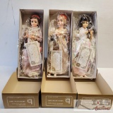 3 American Tradition Series by Brinn's Porcelain Dolls