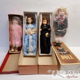 4 Porcelain Dolls