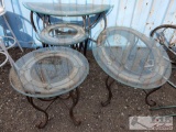 4 Glass Top Tables
