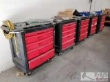5 Tool Boxes w/ Five Drawers and Wheels
