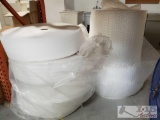 6 Large rolls of foam and 1 roll of bubble wrap