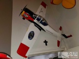 Hobby Lobby T-28 Trojan Electric RC Airplane with Manual, Approx 4' Wing Span