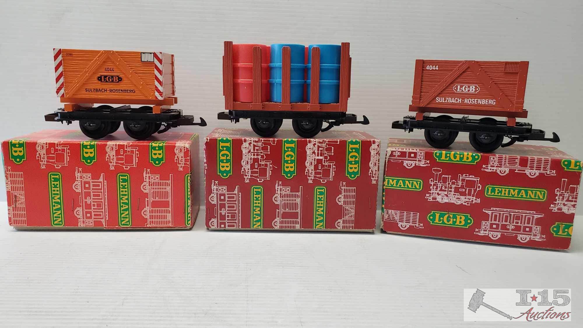 3 LGB Lehmann G Scale Gondola and Mine Train | Proxibid
