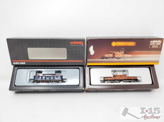 Marklin Mini-Club Z Scale Electric Express Locomotive and Crocodile Locomotive Train Sets - 88080,