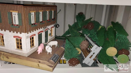 G Scale Model Train Railroad Building, Trees and More