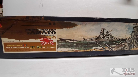 Nichimo Japanese Navy Super Dreadnought Battleship Yamato Power Model Ship in Box