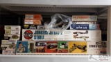 14 Plastic Plane Model Kits and Bag of Miscellaneous Parts