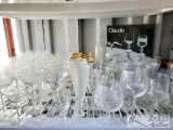 Shelf of Assorted Glassware