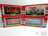 Four LGB G Scale Train Cars - 2 Passenger Cars, a Caboose and a Cement Mixer Car