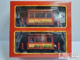 LGB G Scale 20th Anniversary Trolley Train Car Set in Box