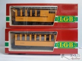 Two LGB G Scale Denver & Rio Passenger Train Cars in Boxes - 3080, 3081