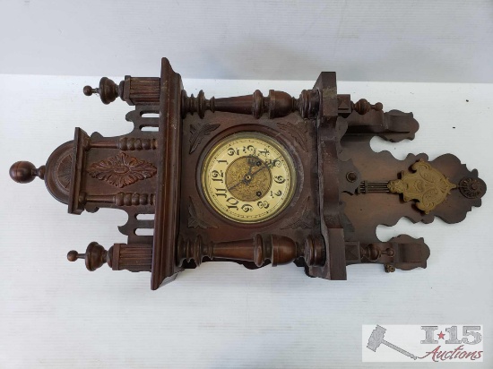Antique Wood Wall Clock