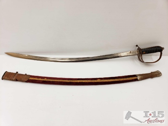 Vintage India Made Replica German WW1 Officers Sword with Scabbard