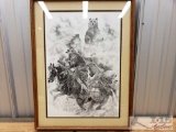 Vintage Framed Lithograph 