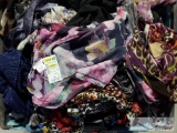 Tote of Women's Scarves and Mens Neckties