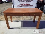 Wood Desk w/ 2 Drawers