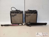 2 Squier Sidekick Type: PR-357 Amps & On-Stage Stand