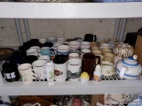 Large Lot of Coffee Mugs, Tea pot & Other Dishes