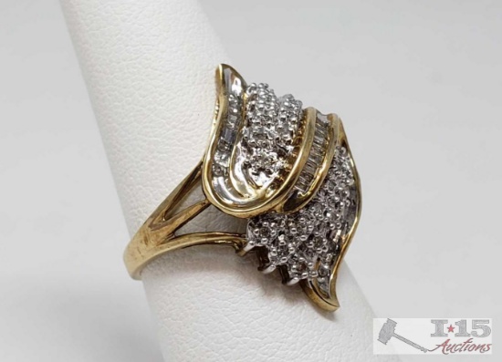 10k Gold Diamond Ring 4.2g