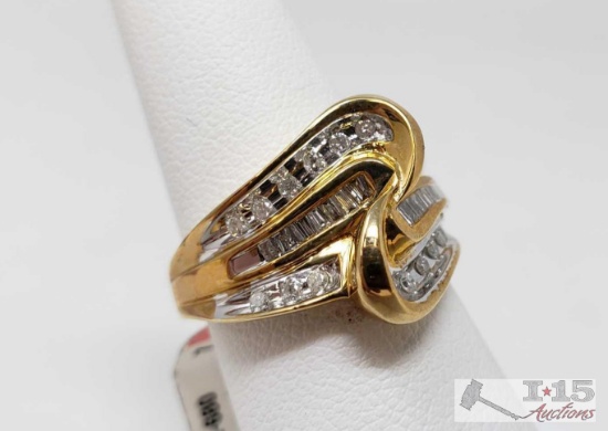 10k Gold Diamond Ring 6.1g