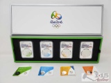 4 Graded Commemorative 2016 Rio Olympic Coins