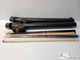 Two 19oz. Viper Pro Series Cue Sticks w/ Travel Case