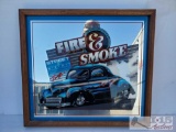 Fire & Smoke Mirror Framed Art