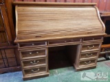 Roll Top Wood Desk