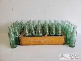 46 Vintage Coca-Cola Glass Bottles w/ Vintage Crate