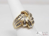 14k Gold Diamond Ring, 8.4g
