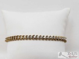14k Gold Diamond 9.7g Bracelet