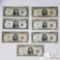 7 Red and Blue Seal Dollar Bills