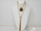 Authentic CHANEL CC Button Vintage Necklace Pendant- Tassel Back- Stunning!