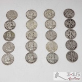 Walking Liberty Silver Half Dollars, Franklin Sliver Half Dollars Weighs Approx 247.8g