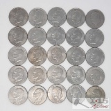 25 Eisenhower Dollars 1945, 1971 and 1972