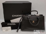 CHANEL Black Grained Calfskin Leather Neo Executive Shopper Bag w orginal tags and box retails 3,900