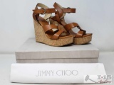 BRAND NEW AUTHENTIC Jimmy Choo Aleili Plateform Wedge Sandal Size 39/8