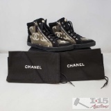 Authentic High Top Chanel Sneakers Size 39.5/8.5