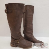 Pair of JustFab Zip Up Flat Boots