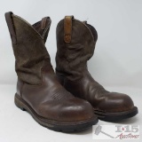 Worn Ariat Steel Toe Boots Size 8