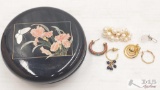 Jewelry Box with Miscellaneous Earrings