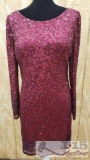 Scala Burgundy Sequence Dress