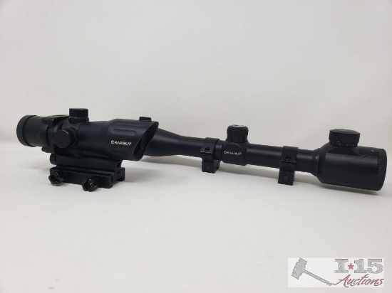 1 Barska KBP3 Sight and one Barska Plinker-22 4x32 Scope