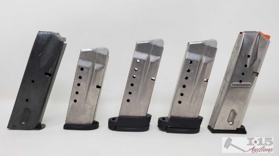5 Smith & Wesson .9mm 10 Round Capacity Magazines