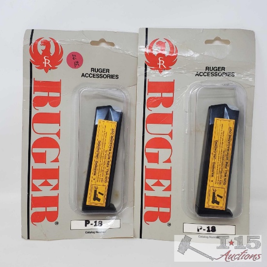 2 Ruger .9mm 15 Round Capacity in Box Magazines