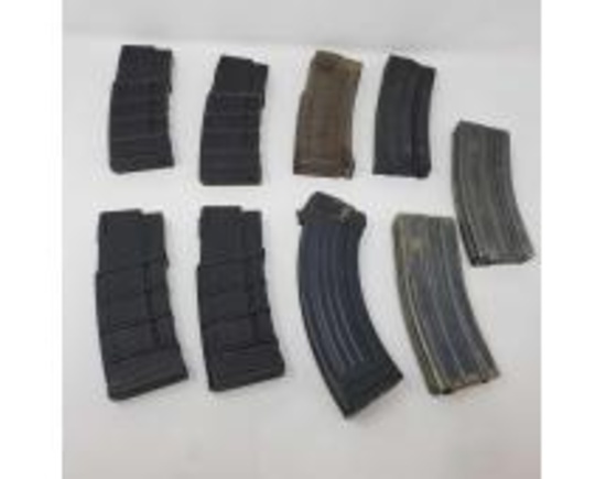 Eight 5.56mm/223rem 30 Round Magazines and 30rd. 7.62x39mm Magazine